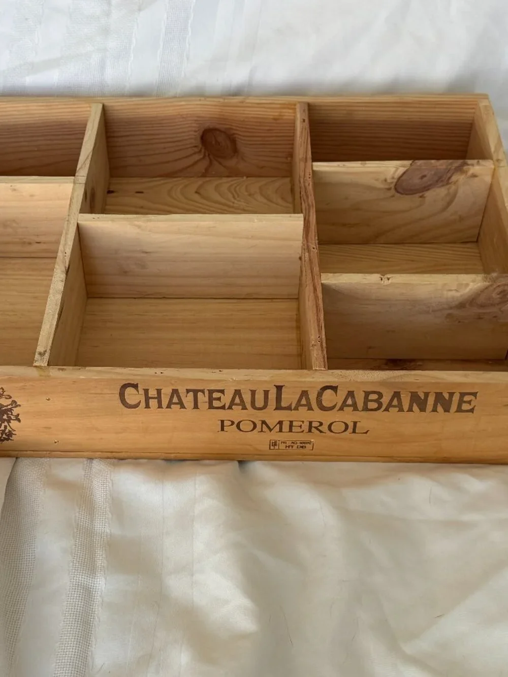Vintage French Wine Crate Shadow Box Display Shelf - Chateau La Cabanne